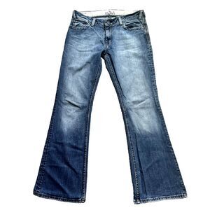 Mavi Mindy Womens Jeans 30x32 100% Cotton Mid Rise Flare Medium‎ Wash